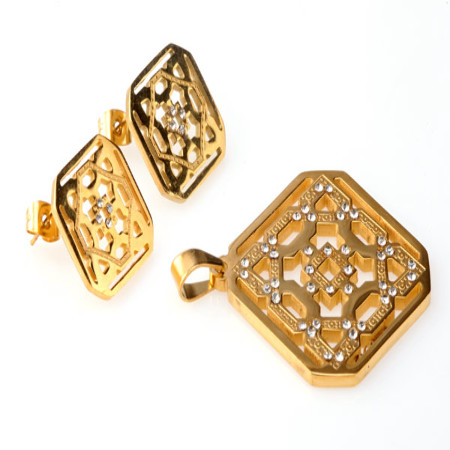 KOMPLET KOLCZYKI ZAWIESZKA...