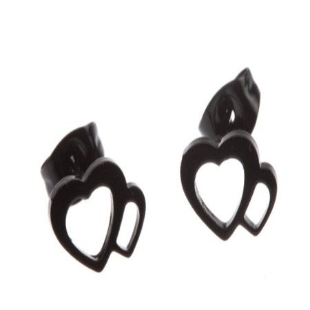 KOLCZYKI CZARNE STAL...