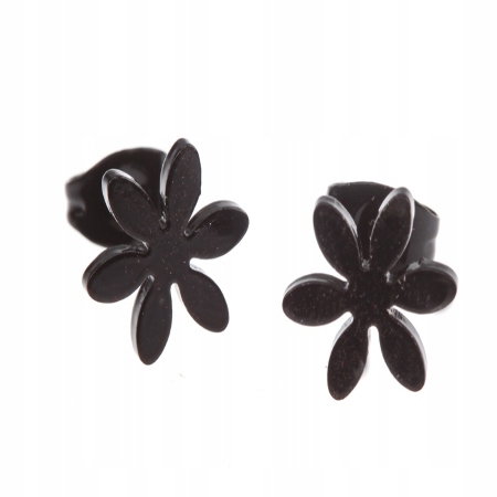 KOLCZYKI CZARNE STAL...