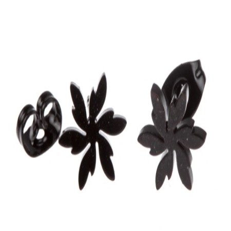 KOLCZYKI CZARNE STAL...