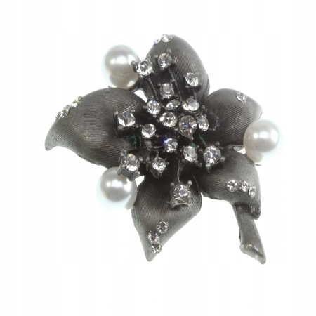 PIĘKNA BROSZKA Z PERŁĄ KWIAT