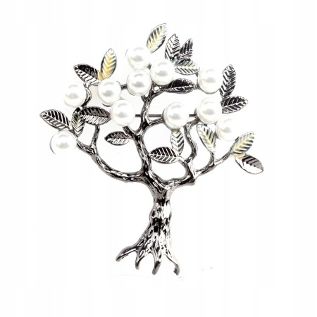 PIĘKNA BROSZKA PERŁA 56mm...