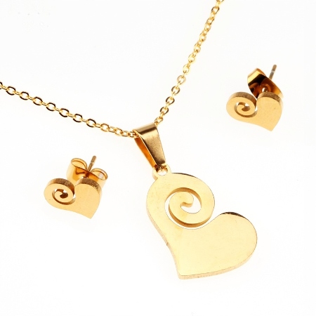 KOLCZYKI NASZYJNIK STAL...