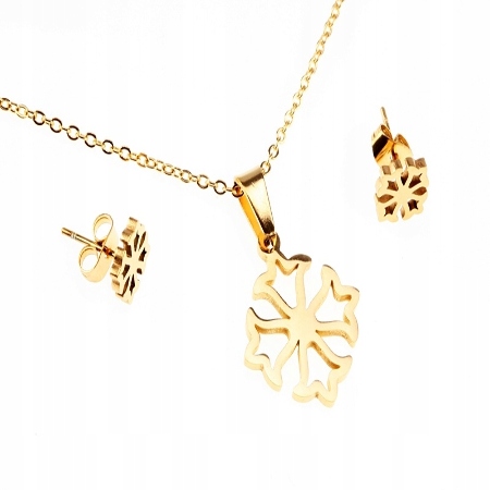 KOLCZYKI NASZYJNIK STAL...