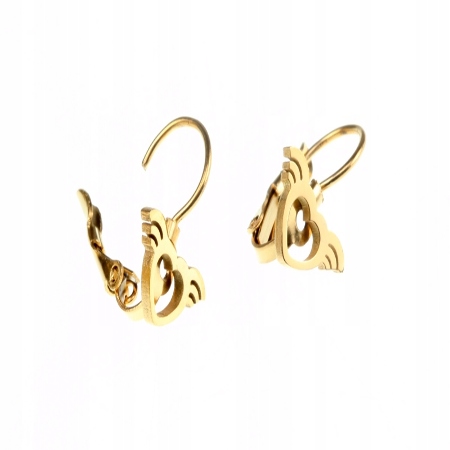 KOLCZYKI ZŁOTE STAL...