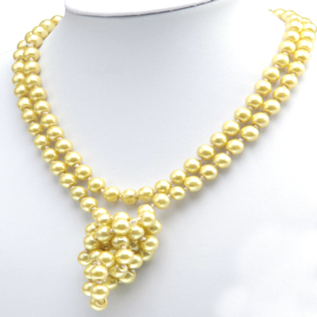 NASZYJNIK PERŁA SZKLANA...