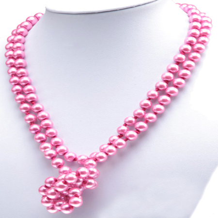 NASZYJNIK PERŁA SZKLANA...