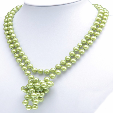 NASZYJNIK PERŁA SZKLANA...