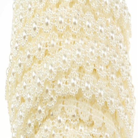 TAŚMA ECRU PEREŁKI...