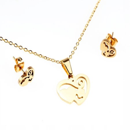 KOLCZYKI NASZYJNIK STAL...