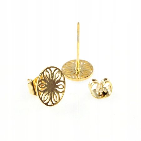 KOLCZYKI ZŁOTE STAL...