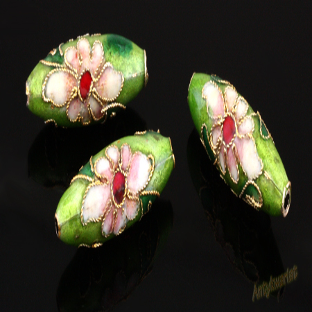 KORALIKI CLOISONNE OLIWKA...