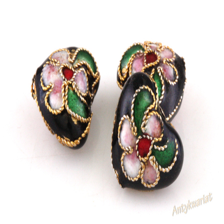 KORALIKI CLOISONNE SERCE...