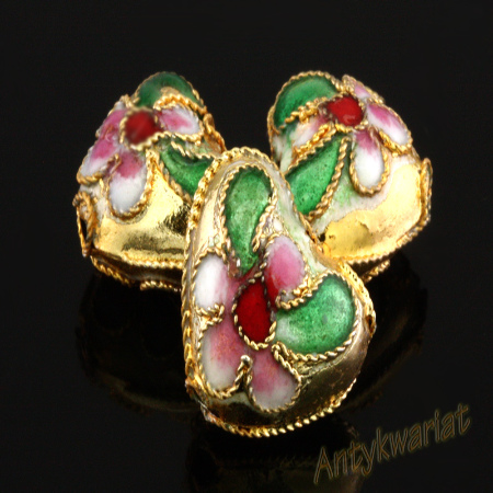 KORALIKI CLOISONNE SERCE...