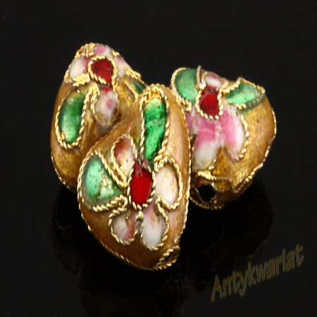 KORALIKI CLOISONNE SERCE...