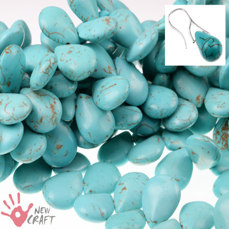 KAMIEŃ TURKUS ŁZA 18mm SZNUR