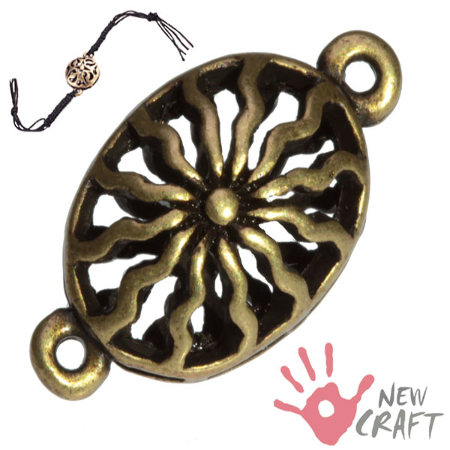 MIEDZIANE BALI OWAL 25mm 4szt