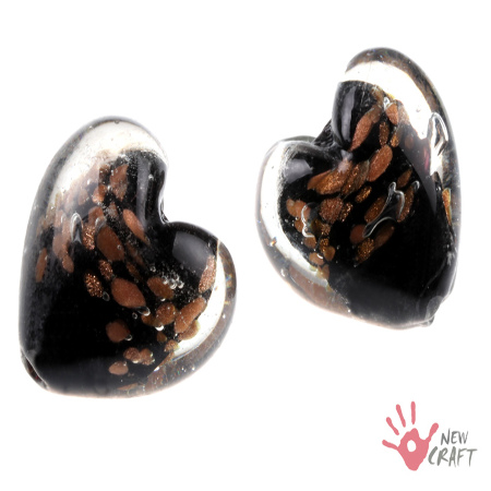 SZKŁO WENECKIE SERCE 27mm 5szt