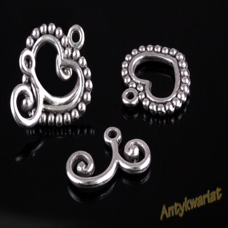 ZAPIĘCIE BALI SERCE 20mm 2szt