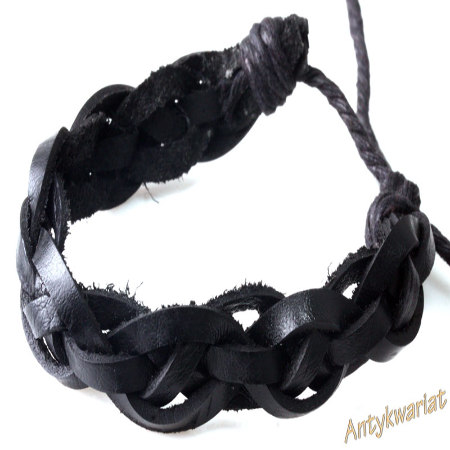 BRANSOLETKA RZEMIEŃ SKÓRA...