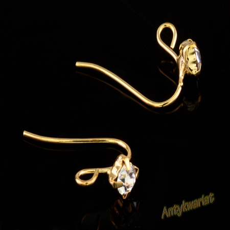 BIGLE Z KRYSZTAŁKAMI 18mm 2szt