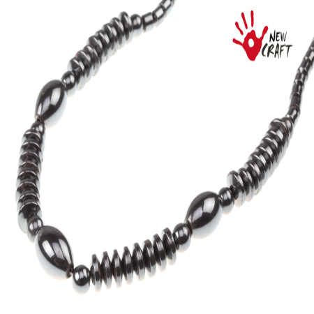 NASZYJNIK KAMIEŃ HEMATYT 48cm