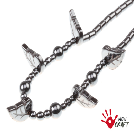 NASZYJNIK KAMIEŃ HEMATYT 47cm