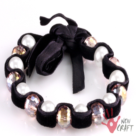 BRANSOLETKA PERŁA SZKLANA +...