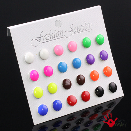 KOLCZYKI KOMPLET (12 PAR)