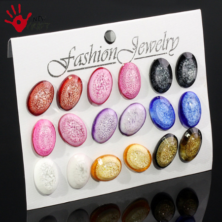 KOLCZYKI KOMPLET (9 PAR)