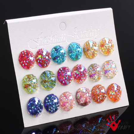 KOLCZYKI KOMPLET (9 PAR)