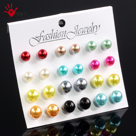 KOLCZYKI KOMPLET (12 PAR)