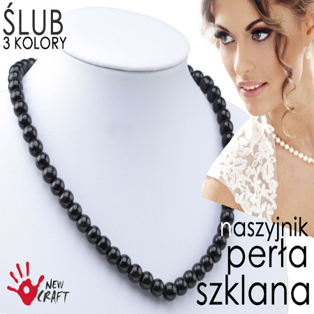 NASZYJNIK PERŁA SZKLANA...