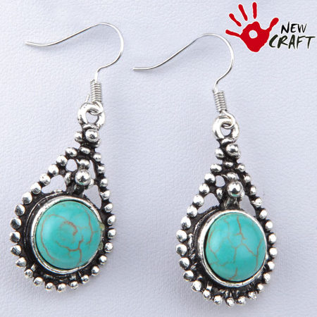 KOLCZYKI SREBRO TYBETAŃSKIE...