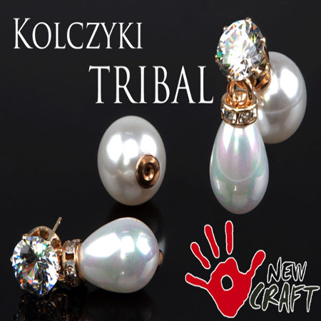 KOLCZYKI KULE TRIBAL PERŁA...