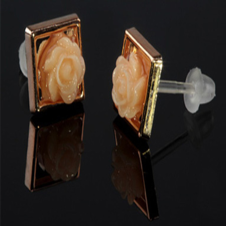 KOLCZYKI SZTYFTY RÓŻA...