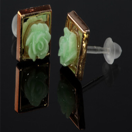 KOLCZYKI SZTYFTY RÓŻA...