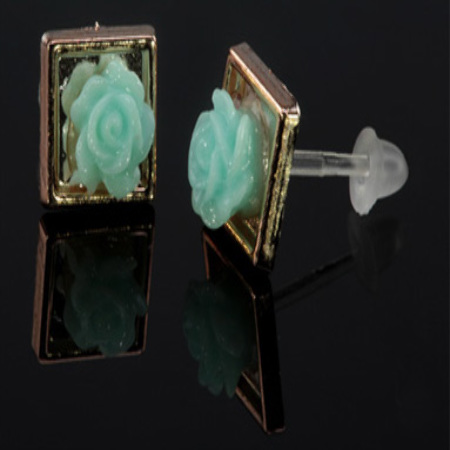 KOLCZYKI SZTYFTY RÓŻA...