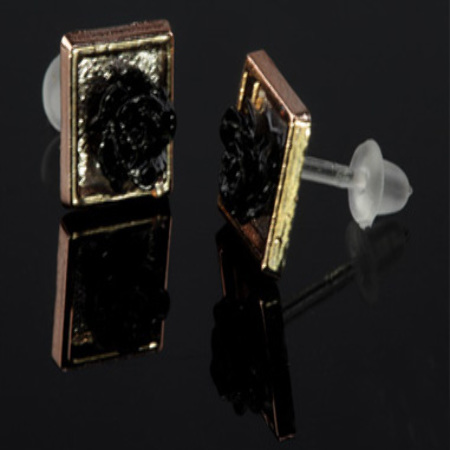 KOLCZYKI SZTYFTY RÓŻA...