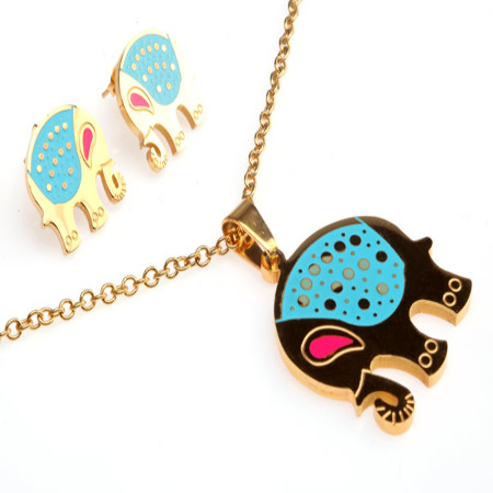 KOMPLET KOLCZYKI NASZYJNIK...