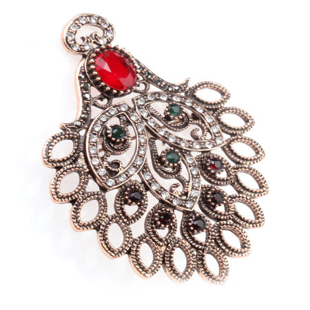 BROSZKA RUBINOWA BIŻUTERIA...