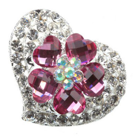BROSZKA Z KRYSZTAŁKAMI RÓŻ...