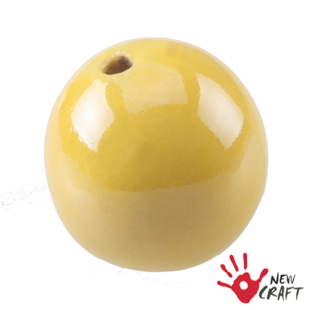 CERAMIKA KULA ŻÓŁTY 20mm 2szt