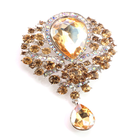 BROSZKA KRYSZTAŁOWA ŻÓŁTY...