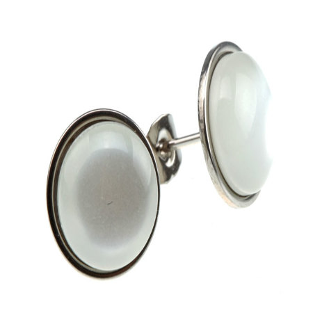 KOLCZYKI BIAŁE STAL...